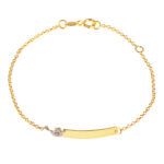 GOLD IDENTITY BRACELET WITH BIRD TAY8