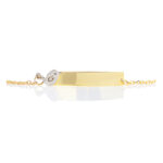 GOLD IDENTITY BRACELET WITH BIRD TAY8 - Image 2