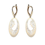 χρυσά σκουλαρίκια οβάλ