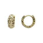 χρυσοί κρίκοι διαμανταριστοί Κ14