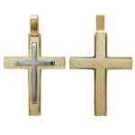 χρυσός σταυρός σαγρέ Κ14