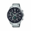 Ανδρικό ρολόι της συλλογής Casio Εdifice με ασημί μπρασελέ και μηχανισμό μπαταρίας. Η οθόνη του έχει επίστρωση Neobrite. Το κρύσταλλό του είναι ορυκτό, η κάσα του είναι από ανοξείδωτο ατσάλι και η διάμετρός της είναι 47 χιλιοστά. CASIO EDIFICE EFR 573DB 1AVUEF