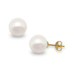 Μαργαριταρένια σκουλαρίκια akoya japan λευκά 9x9,5mm