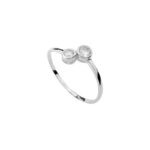 WHITE GOLD RING WITH ZIRCON STONES DAX3102