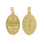 GOLD DOUBLE-FACED ICXCNIKA PENDANT MEN314