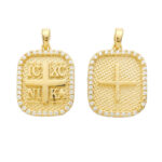 GOLD DOUBLE-FACED ICXCNIKA PENDANT ΜΕΝ306