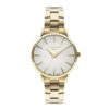 Γυναικείο ρολόι Lee Cooper διαμέτρου 35mm με μηχανισμό Quartz. Έχει κάσα σε χρώμα χρυσό και καντράν σε χρώμα ασημί. LEE COOPER lc07580.130
