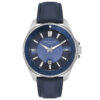 Αντρικό ρολόι Lee Cooper διαμέτρου 45mm με μηχανισμό Quartz. Έχει κάσα σε χρώμα ασημί-μπλέ και καντράν σε μπλέ χρώμα. Το κρύσταλλο του είναι ορυκτό, έχει δερμάτινο λουράκι σε μπλέ χρώμα και το κούμπωμά του είναι τοκάς. LEE COOPER lc07870.399
