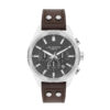 Αντρικό ρολόι Lee Cooper διαμέτρου 45mm με μηχανισμό Quartz. Έχει κάσα σε χρώμα ασημί και καντράν σε μαύρο χρώμα. Έχει ένδειξη ημέρας, διπλής ώρας και ημερομηνίας. Lee Cooper lc07842.374