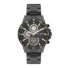 Αντρικό ρολόι Lee Cooper διαμέτρου 45mm με μηχανισμό Quartz. Έχει κάσα και καντράν σε χρώμα μπλε. Το κρύσταλλο του είναι ορυκτό, έχει μπρασελέ σε ασημί χρώμα και το κούμπωμά του είναι ασφαλείας.