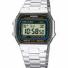 Ψηφιακό ρολόι της σειράς Vintage Iconic της εταιρίας Casio σε μεσαίο μέγεθος με μεταλλικό μπρασελέ σε ασημί χρώμα. Έχει μηχανισμό μπαταρίας που τροφοδοτεί το ρολόι με επαρκή ενέργεια για 7 χρόνια. casio psifiako roloi chronografos me metalliko mprasele se asimi chroma a 164wa 1ves