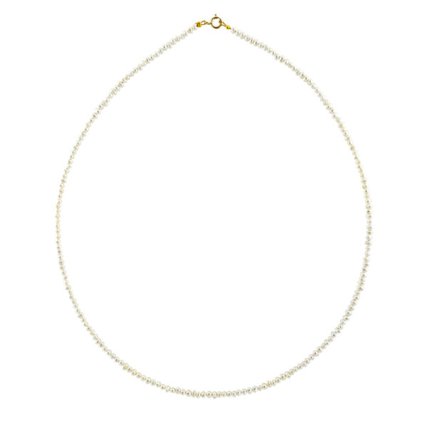 Necklace white pearls gold K14