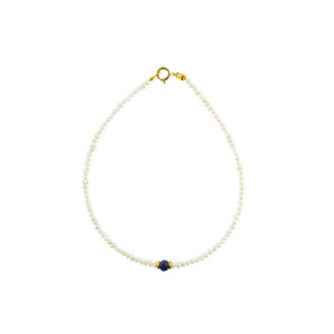 Pearl bracelet sapphire gold K14 1