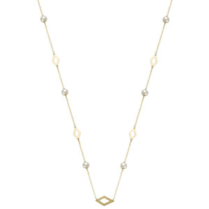 GOLD NECKLACE WITH PEARLS KOL360