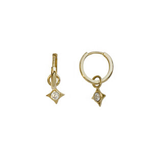 GOLD HOOPS WITH STAR SK3108