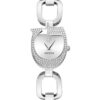 Γυναικείο ρολόι διαμέτρου 22mm με μηχανισμό QUARTZ ακριβείας. Έχει ασημένιο καντράν και ασημένιους δείκτες. Η κάσα του είναι από ανοξείδωτο ατσάλι διακοσμημένη με κρύσταλλα και κρύσταλλο από ορυκτό κρύσταλλο ειδικής σκλήρυνσης. GUESS GIA GW0683L1 SILVER GYNAIKEIO