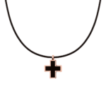 Very gavello square cross pendant K9 black