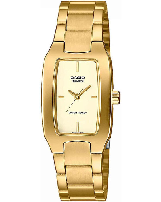 casio collection roloi me chryso metalliko mprasele ltp 1165pn 9cef