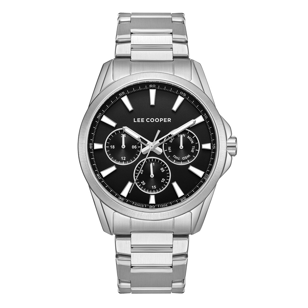 Andriko roloi lee cooper silver black lc08105.350