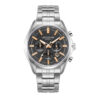 Andriko roloi Lee Cooper me ashmi bracele, mauro kadran kai rose gold leptomereies, 44mm Andriko roloi Lee Cooper silver black lc08199360
