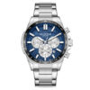 Andriko analogiko roloi Lee Cooper Multifunction me asimi bracele kai mple kadran sta 42 mm. Andriko roloi Lee Cooper Super Metal silver blue lc08240.370