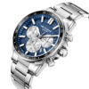 Andriko analogiko roloi Lee Cooper Multifunction me asimi bracele kai mple kadran sta 42 mm. Andriko roloi Lee Cooper Super Metal silver blue lc08240.370(2)