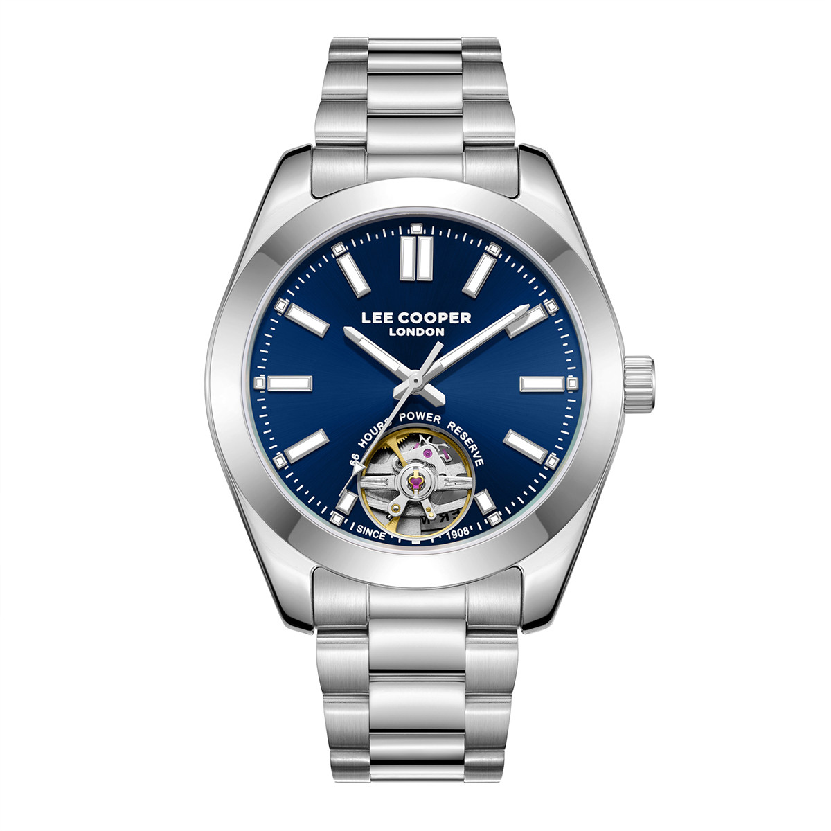Antriko roloi Lee Cooper me ashmi bracele kai mple kadran sta 43mm. Andriko roloi Lee Cooper mple kadran lc08228.390