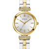 Gunaikeio roloi guess array gw0762l5 me ashmi kai xruso brasele kai diametro 28mm. GUESS ARRAY GW0762L5 Γυναικείο Ρολόι Quartz Ακριβείας