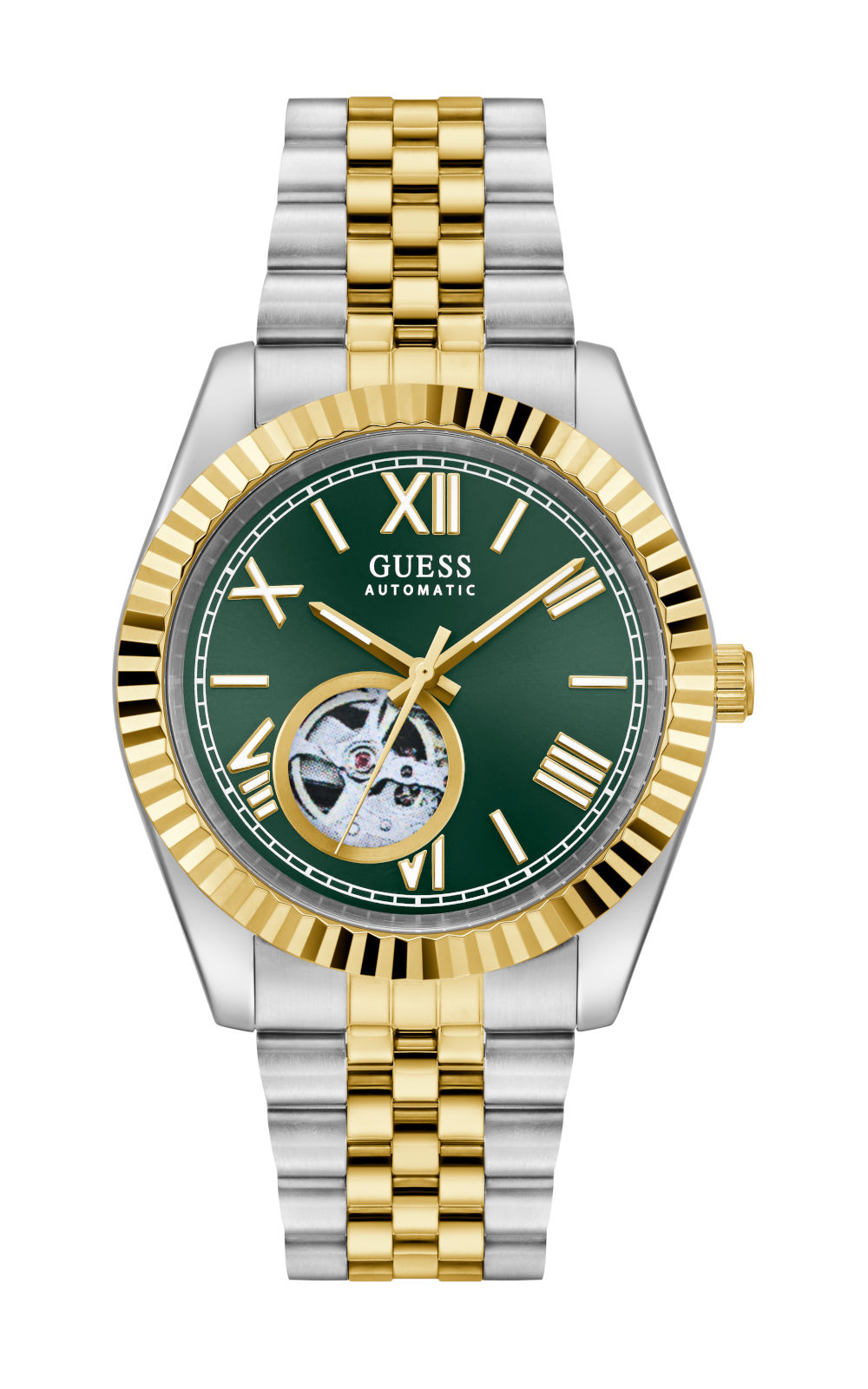Automato andriko roloi guess connoisseur me dixrwmo brasele kai prasino kadran. GUESS CONNOISSEUR GW0984G44 Ανδρικό Ρολόι Aυτόματο
