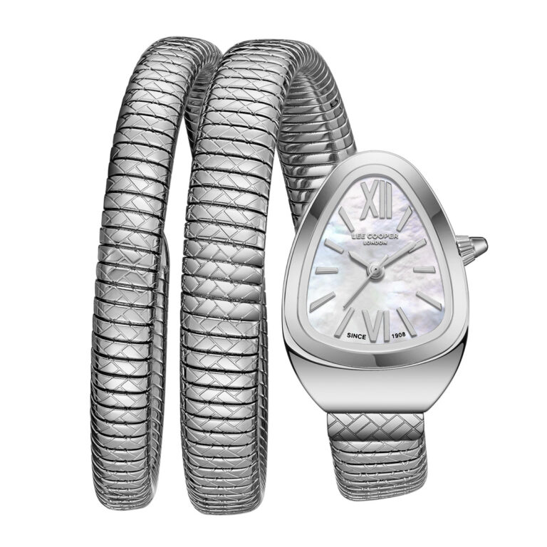 Gunaikeio roloi braxioli snake silver lc08173.320
