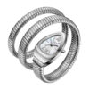Gunaikeio roloi kai braxioli Lee Cooper se ashmi xrwma kai alusida snake sta 23mm. Gunaikeio roloi braxioli snake silver lc08173.320(1)